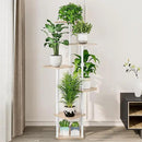 AZERPIAN Plant Stand 6 Tier Indoor Metal Flower Shelf for Multiple Plants Corner Tall Flower Holders for Patio Garden Living Room Balcony Bedroom, White by GreenHaven Gardens