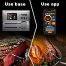 Wireless Meat Thermometer 2 Probes, Bluetooth Smart Meat Thermometer Digital Wireless Remote Tracking and Real-Time Readings, Standalone Base & Thinnest Probe, iOS and Android, for Grill, BBQ, Smoker by TinyTreasures Baby Boutique
