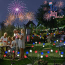 Albelt 2024 6pack Solar American Flag Lights - Solar Firefly Lights Outdoor 36LED Waterproof of The United States for Memory Day, Independence Day, National Day Decoration (Red+White+Blue) by GreenHaven Gardens
