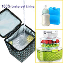 Breastmilk Cooler Bag with Ice Pack Fits 4 Baby Bottles Up to 9 Ounce Insulated Baby Bottle Bag Breast Milk Cooler on The Go with Strap Baby Bottle Cooler Bag for Nursing Mom Daycare or Travel by TinyTreasures Baby Boutique