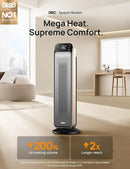 Dreo Space Heater Indoor, 25" 11.5ft/s Fast Portable Room Heater with Remote and Thermostat, 3 Modes, Overheating & Tip-Over Protection, Electric Heaters for Indoor Use Large Room, Bedroom, Gold by CozyNest Decor