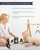 Infinno High Contrast Baby Toys for Newborn, Tummy Time Mirror Black and White Toys for 0-6 Months, Visual Sensory for Infant 0-3-6 Months, Newborn Baby Registry Essential Stuffers by TinyTreasures Baby Boutique