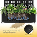 Raised Garden Bed with Trellis and Wheels,73"x47"x16" Metal Raised Garden Bed,Black Squared Metal Planter with Climbing Trellis for Vines & Vegetables by GreenHaven Gardens