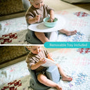 Upseat – The Original Ergonomic Baby Floor & Booster Seat with Tray, Developed with Physical Therapists for Upright Posture & Healthy Hip Development, 4–24 Months, Dishwasher-Safe Extra-Large Tray by TinyTreasures Baby Boutique