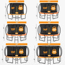 JUMPZYLLA Trampoline Outdoor 8FT 10FT 12FT 14FT 15FT 16FT with Enclosure and Ladder, ASTM Approved Recreational Trampoline for Kids and Adults, Anti-Rust Coated Frame by TinyTreasures Baby Boutique