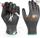 Donfri 3 Pairs A9 Cut Resistant Work Gloves for Men - Steel + HPPE Hybrid Safety Gloves for Men, ANSI Cut Level 9 Protection Flexible for Metal Glass Wood Construction Fishing by GreenHaven Gardens