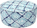 LVTXIII Inflatable Stool Ottoman Footrest with Handle, Decorative Fade-Resistant Foot Stool, Indoor or Outdoor Pouf for Home Garden and Camping Use, 21x21x9, Boho Geometry Blue by CozyNest Decor