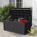 Mars Villa 119 Gallon Outdoor Storage Box Waterproof, Large Resin Deck Box for Pool Supplies Storage, Outdoor Patio Furniture Cushions, with Hydraulic Hinge, UV-Resistant and Weatherproof, Black by GreenHaven Gardens