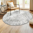Washable Area Rugs 4ft Non-Slip Modern Abstract Soft for Living Room Entryway Bedroom Nursery, Print Pattern, Gray White Grey by TinyTreasures Baby Boutique