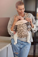 BabyBjörn Baby Carrier Mini, Cotton, Beige/Leopard | Newborn Carrier (7-25 lbs), Ergonomic, Easy-to-Use by TinyTreasures Baby Boutique