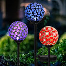 VCUTEKA Solar Garden Decorative Lights Outdoor, Mosaic Solar Light Waterproof LED Pathway Stake Light for Landscape Patio Yard Deck Walkway Decoration, 3 Pack （Blue&Purple&Red） by CozyNest Decor