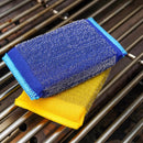 Scrub Daddy BBQ Grill Cleaner Kit - Bristle Free Grill Brush with Refill + Scour Daddy Steel Sponge - Temperature-Controlled Tools - Cut Through Charred Buildup (4 Count) by GreenHaven Gardens