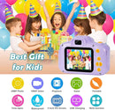 Agoigo Kids Waterproof Camera - Children Underwater HD Video Digital Camcorder, Portable Travel Toy for Toddler - Ideal Christmas Birthday Gifts for Boys Girls Age 3-12 with 32GB Card (Purple) by TinyTreasures Baby Boutique