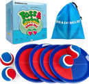 EVERICH Upgraded Toss and Catch Ball Game Set - Indoor and Outdoor Games for Kids 3-12, Beach Sand Pool Water Toy Includes 4 Paddles 4 Sticky Balls, Easter Basket Stuffers Boys Girls Birthday Gifts by TinyTreasures Baby Boutique