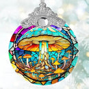 Stained Glass Suncatcher, Jocidea Mushroom Ornament, Christmas Ornaments, Holidays Ornaments, Christmas Tree Decor, Mushroom Decor for Home, Mushroom Gifts by GreenHaven Gardens