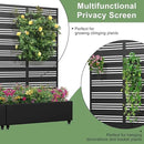 Casaphoria Metal Raised Garden Bed with Trellis and Wheels, 72"x47"x16" Planter Box for Climbing Plants, Vegetables & Vines, Features Drainage Holes and Privacy Screen (Black-Harold)