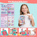 Arts and Crafts for Kids Ages 8-12,Friendship Bracelet Making Kit for Girl,DIY Arts and Crafts Maker for Kids,Jewelry Making Kit Christmas Gifts for Ages 6 7 8 9 10 11 12 Year Old (Blue/Pink) by TinyTreasures Baby Boutique