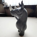 Jxueych Rebellious Rhino Figurine, Miniature Resin Rhino Standing 4 Inch, Adorable Mini Rhino - The Perfect Blend of Power and Charm for Your Home Decor! by GreenHaven Gardens