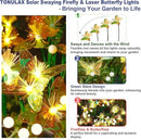 TONULAX Solar Firefly&Butterfly Garden Lights - Outdoor Light for Yard Decoration, Larger Solar Panel, Waterproof LED Garden Lights for Pathway&Holiday Decor (4pack) by GreenHaven Gardens