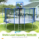 Zupapa Trampolines No-Gap Design 1500 LBS Weight Capacity 16 15 14 12 10 8FT for Kids Children with Safety Enclosure Net Outdoor Backyards Large Recreational Trampoline by TinyTreasures Baby Boutique
