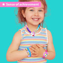 KRAFUN Unicorn Bracelet Craft Kit for Kids, Premium Wooden Beads, 14 Easy DIY Friendship Bracelets, Charms, Gem Stickers, Instructions, Gift for Girls by TinyTreasures Baby Boutique