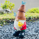 Solar Garden Figurine, Cute Resin Gnome Sculpture, Garden Statues Outdoor Decor, Funny Gnome Gift Sculpture Decoration for Home Patio Yard Lawn Porch Ornament by GreenHaven Gardens