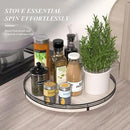 16" Lazy Susan Oak Wood Turntable Organizer for Cabinet, Farmhouse Round Wooden Lazy Susan Organization and Storage for Dining Table, Pantry, Kitchen, Bathroom, Countertop, Cupboard, Kitchen Decor by CozyNest Decor