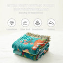 MSGKV Throw Blanket for Couch Bed Cotton Muslin Breathable Animals Twin Size Blanket 60"x80" for All Seasons Lightweight Farmhouse Blankets Home Decor by CozyNest Decor