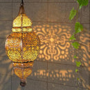 Hanging Solar Lights, Outdoor Decor Solar Lantern, Waterproof Metal Moroccan Lantern for Outside Patio Pathway Yard Front Porch Backyard Garden Decorative by GreenHaven Gardens