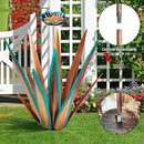 Large Tequila Rustic Sculpture, Rustic Metal Agave Plants for Outdoor, Home Decor Garden Yard Statue (Blue - L (W/Bird Feeder)) by GreenHaven Gardens