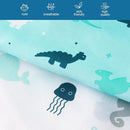 Crib Sheets for Boys or Girls 4-Pack, Fitted Crib Sheet 52'' x 28'' for Standard Crib & Toddler Mattress, Soft and Breathable Material, Baby Crib Sheets Neutral, Dinosaurs & Ocean by TinyTreasures Baby Boutique