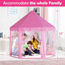 wilwolfer Princess Castle Play Tent for Girls Large Kids Play Tents Hexagon Playhouse with Star Lights Toys for Children Indoor Games (Pink) by TinyTreasures Baby Boutique