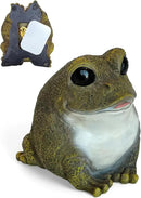 Stocky Frog Decorative Garden Statue and Key Hider - Hides a Secret Extra Hidden Key Outside in Garden, Yard or Porch by GreenHaven Gardens
