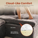 ovios 105” Modular Sectional Sofa with Thicken Seat Cushion, Cloud Couch with Deep Seat, Modern L-Shape Sofas Couches with Chaise,Upholstered Couches for Living Room Bedroom,Grey by CozyNest Decor
