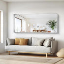 Silver Bathroom Mirror, 72x30 Inch Rectangular Deep Frame Mirror, Large Wall Mounted Bathroom Vanity Mirror Over Sink for Bedroom,Restroom, Living Room, Hangs Vertically or Horizontally by CozyNest Decor