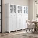 76'' Kitchen Pantry Storage Cabinet, Freestanding Kitchen Cupboard with Large Drawer, Doors, and Adjustable Shelves, Bathroom Storage Cabinet for Dining Room, Living Room, Laundry, White by CozyNest Decor