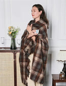 ZonLi Brown Throw Blanket, 50" x 60" Fall Decorative Classic Blankets with Tassel for Couch, Bed, Sofa, Chair, Outdoor, Cozy Warm Lightweight Blankets (Brown) by CozyNest Decor