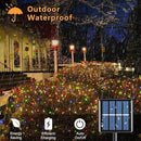 4-Pack Solar Christmas String Lights Outdoor Multicolor - 100LED 33FT String Lights Solar Powered with 8 Modes, Waterproof Patio Lights, Solar Lights for Outside Tree Balcony Gazebo Party by GreenHaven Gardens