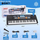 Pyle Electric Keyboard Piano - 49-Key Portable Digital Karaoke Piano with Stereo Speakers, Rechargeable Battery, and Wired Microphone for Beginners, Kids, Adults - 8 Rhythms, 16 Tones by TinyTreasures Baby Boutique