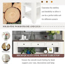 Solid Wood Console Table,Sofa Table with Storage Drawers and Bottom Shelf,Entryway Table for Entry Hallway Foyer Sofa Couch Table,Fully Assembled (48.8" Antique White) by CozyNest Decor