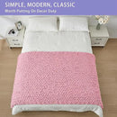 Bigacogo Chunky Knit Throw Blanket for Couch, 40x80 inches, 100% Hand Knitted with Thick Jumbo Chenille Yarn, Cozy Soft Large Rope Knot Cable Crochet Blankets for Sofa Bed Living Room, Blush Pink by CozyNest Decor