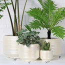 Mini Succulent Planter Set – 3.7 Inch Ceramic Pots with Drainage for Indoor Plants, Small Decorative Flower Pots for Cactus and House Plants, Set of 4 by CozyNest Decor