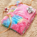 GONAAP Fuzzy Faux Fur Throw Blanket Twin Size Dark Rainbow Super Soft Cozy Plush Fuzzy Shaggy Blanket for Couch Sofa Bed (Dark Rainbow, Twin(60"x80")) by CozyNest Decor