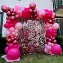 Pink Balloons Set 12 Inch Hot Dark Magenta Light Pastel Pink Metallic Latex Helium Balloon for Girls Baby Shower Princess Wedding Birthday Party Decorations by CozyNest Decor