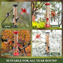 Kingsyard 2 Pack Tube Feeders with 6 Feeding Ports for Outdoors Hanging, Premium Hard Plastic Weatherproof & Steel Hanger, Attracting for Wild Birds (Black) by CozyNest Decor