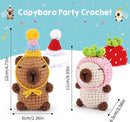 Crochet Kit for Beginners-2PCS Animals Brown and Beige Capybara Crochet Kit with Step-by-Step Video Tutorials, Stuffed Animal Knitting Kit for Adult Kids, Capybara Party Crocheting Kit for Birthday by TinyTreasures Baby Boutique