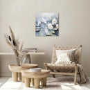 TAIJXAGSG Modern Canvas Wall Art Decor Prints Paintings Wall Decorations White Flowers Artwork for Bedroom Kitchen Office Decor 13"×13" bathroom decor wall by CozyNest Decor