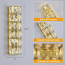 6 Layer Gold Crystal Wall Sconce, Modern Wall Lamp Light Fixture for Bathroom Vanity, Stairway, Kitchen, Living Room, Bedroom, Hallway by CozyNest Decor
