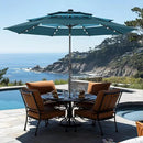 GREEN PARTY 10ft Outdoor Patio Umbrella, Auto-Tilt Market Table Umbrellas with Crank, 8 Sturdy Ribs & 1.5" Pole UV Protection for Garden Deck Backyard Pool by GreenHaven Gardens