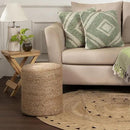 REDEARTH · Cylindrical Pouf Ottoman - Braided Pouffe Accent Sitting Round Footrest for Living Room, Bedroom, Nursery, kidsroom, Patio, Gym; 100% Jute Set of 2 (14.5"X14.5"X16"; Natural) by CozyNest Decor
